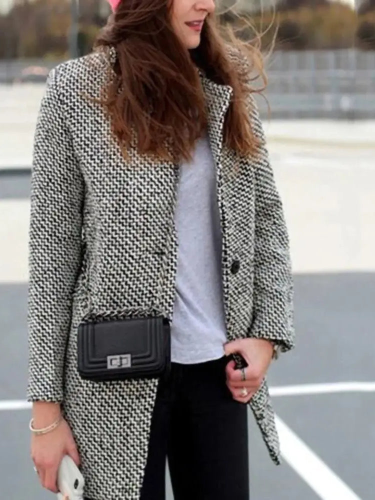 Kiara™ - Elegant Long Wool Coat