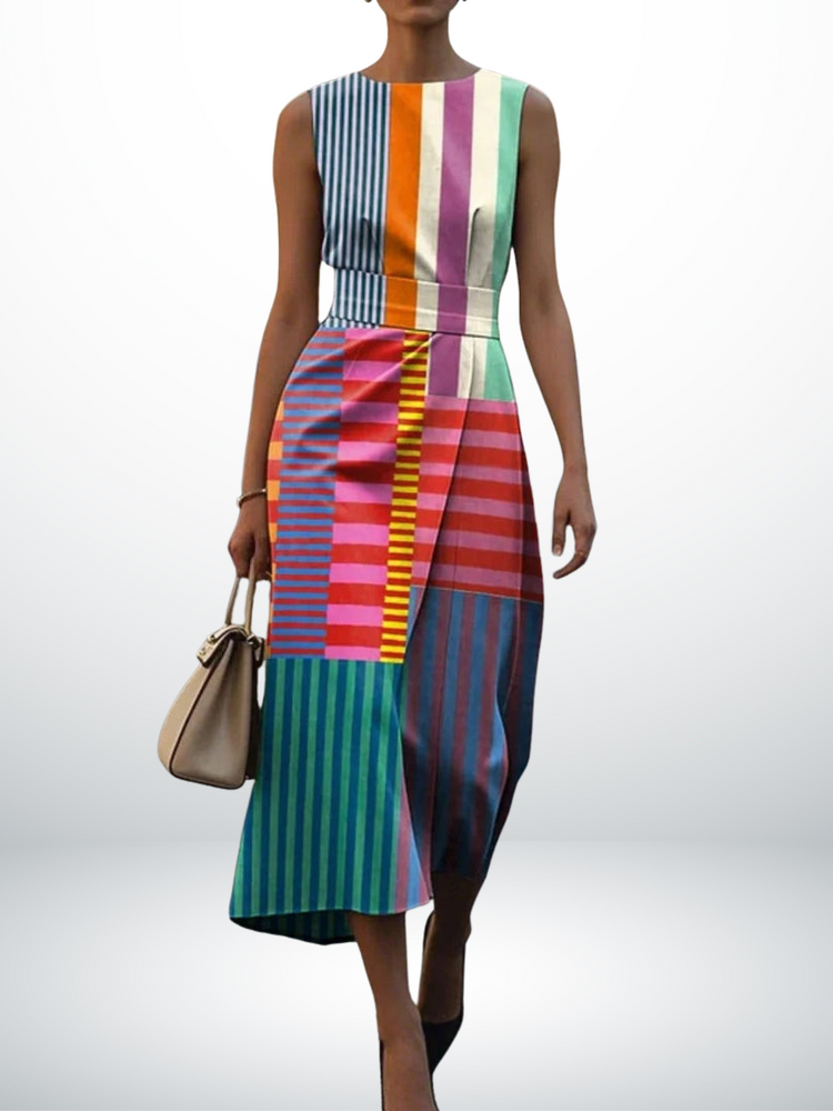 AMIE | COLOURFUL GEOMETRIC DRESS