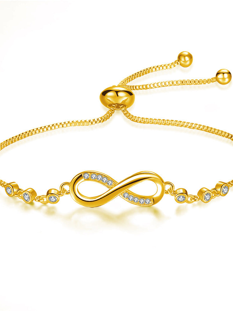 Adjustable Infinity Bracelet in Silver