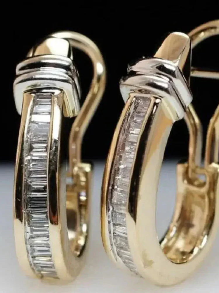 Vintage gold and diamond earrings