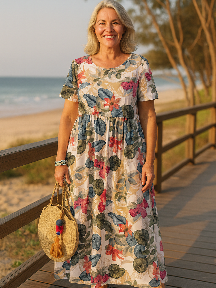 Masie | Breezy Floral Maxi Dress – Where Comfort Meets Confidence