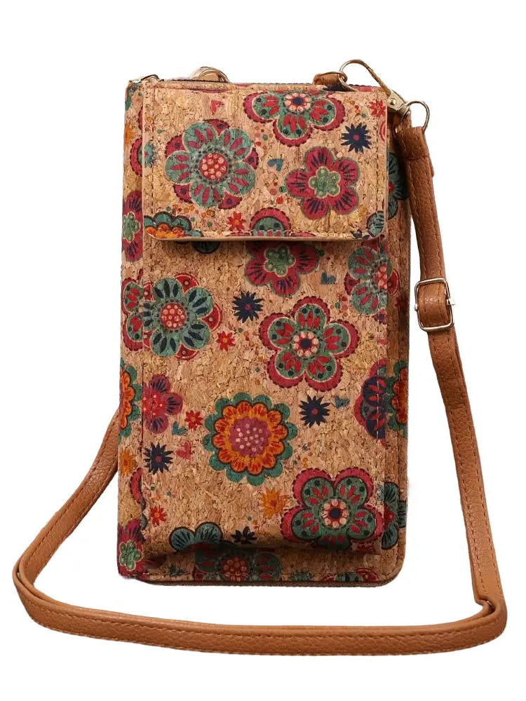 Julia - Boho floral crossbody wallet for women