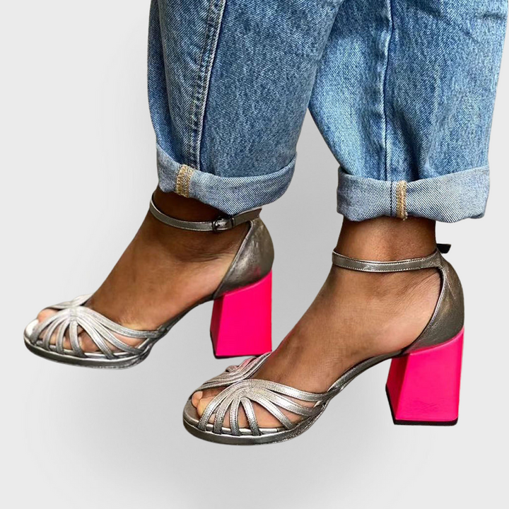 Anastasia | Handcrafted sandals with thick heels