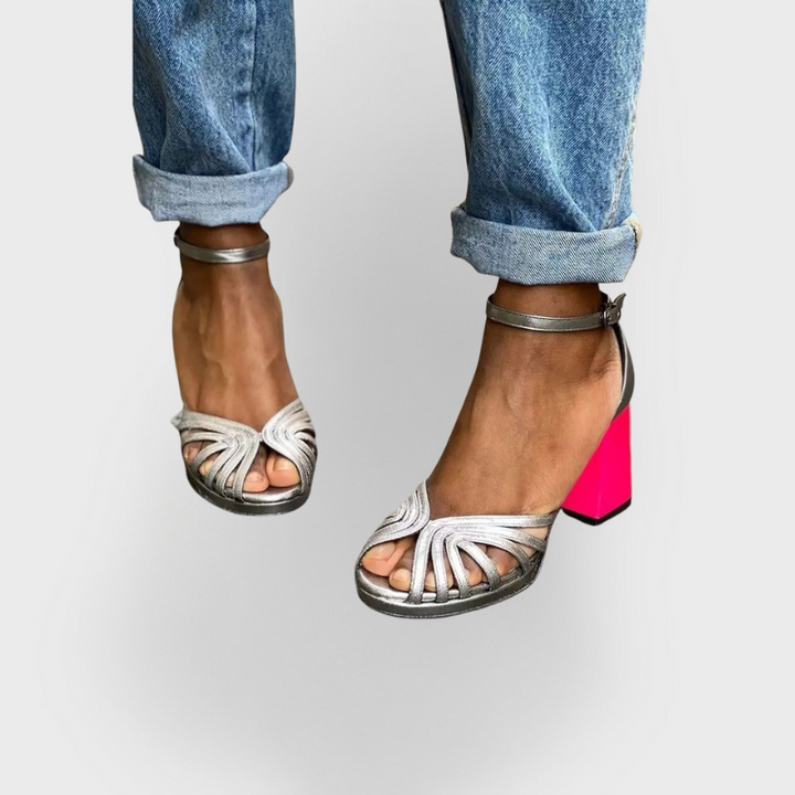 Anastasia | Handcrafted sandals with thick heels