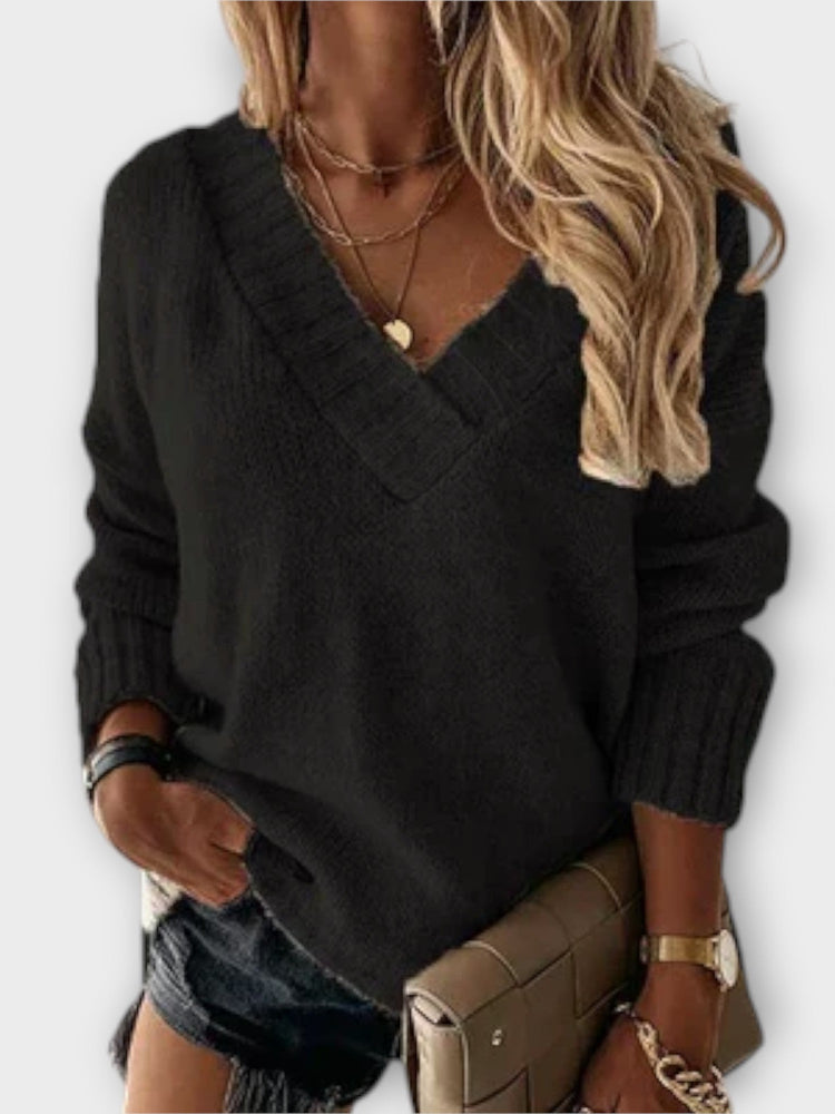 Jane - Cozy V-Neck Sweater