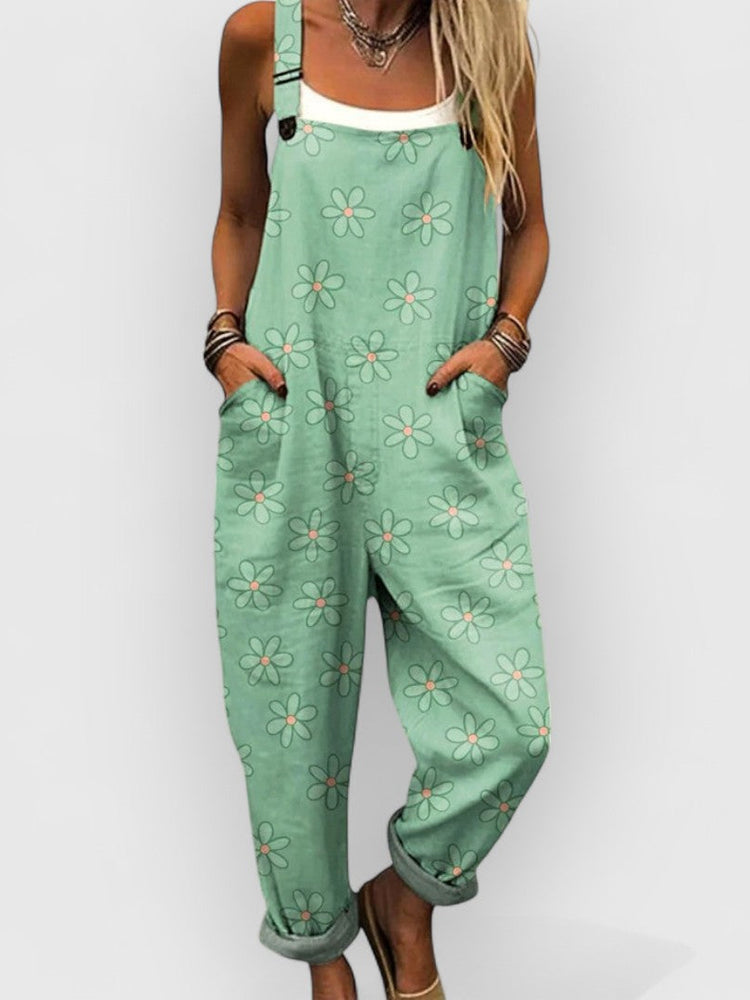 Ada | Vintage floral jumpsuit in premium fabric