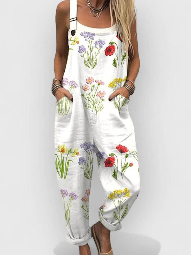Belinda | Handcrafted vintage floral jumpsuit