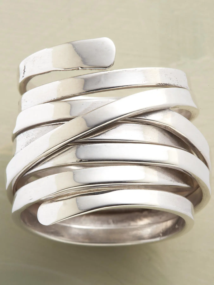 Bliss - Vintage Thick Layer Silver Ring
