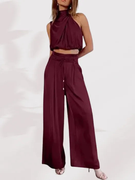Adelina | Two-Piece Satin Set