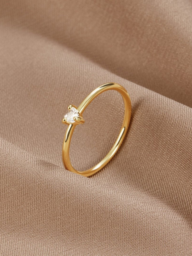 Love - Crystal Heart Ring