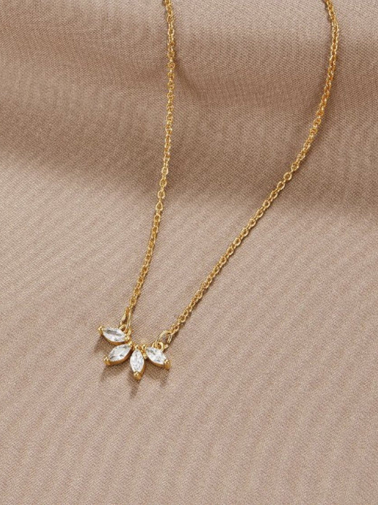 Omelia Crystal Leaf Necklace