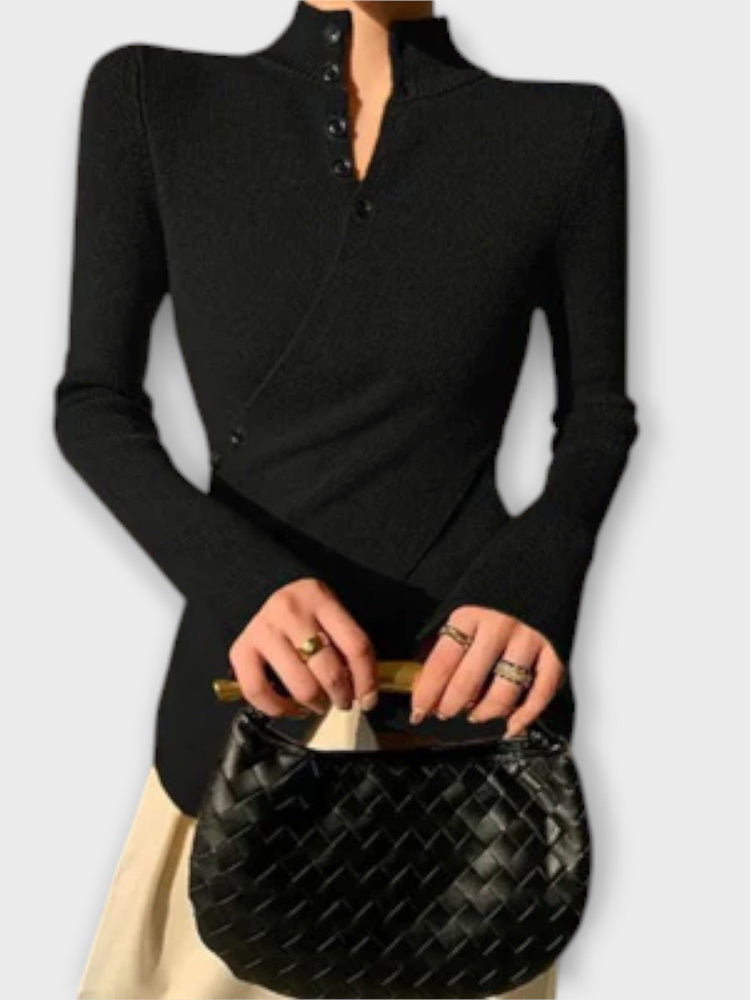 Michiko – Elegant Cotton Knit Sweater