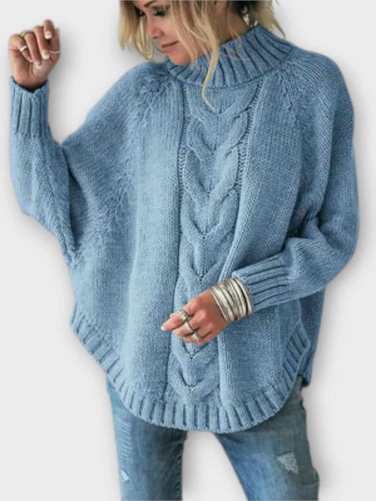 Elysian - Knitted Sweater with Cable Pattern