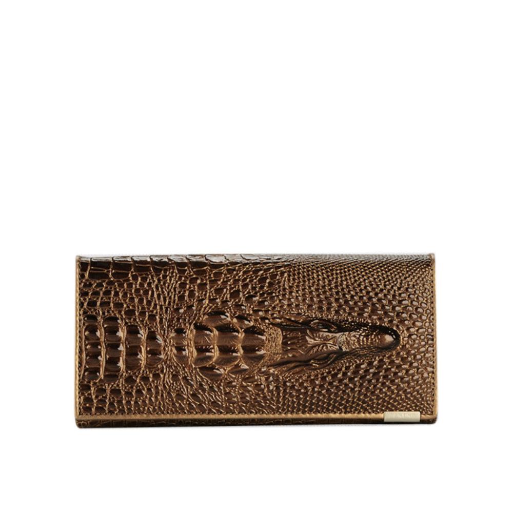Caroline - Luxury Crocodile-Embossed Leather Wallet for Women
