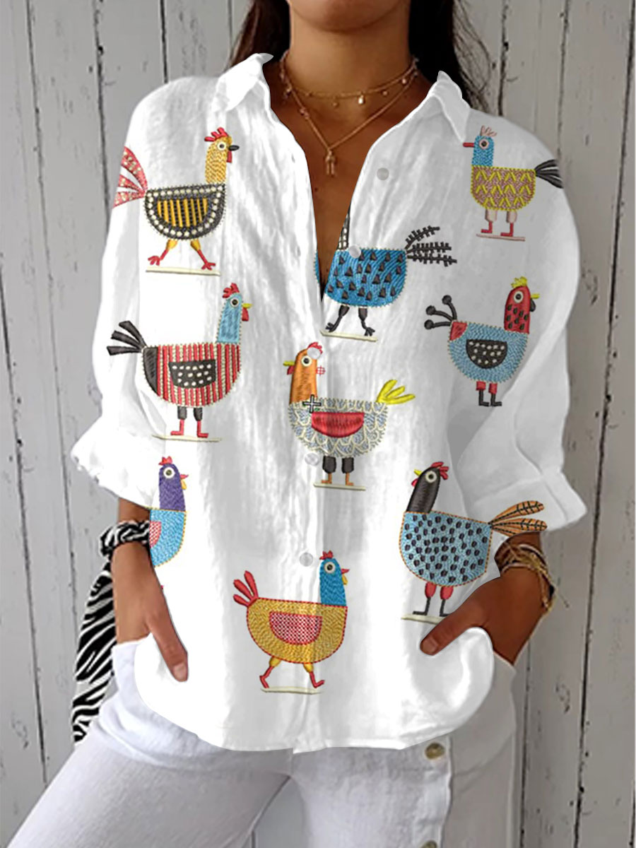 Helen - Playful Hen Blouse