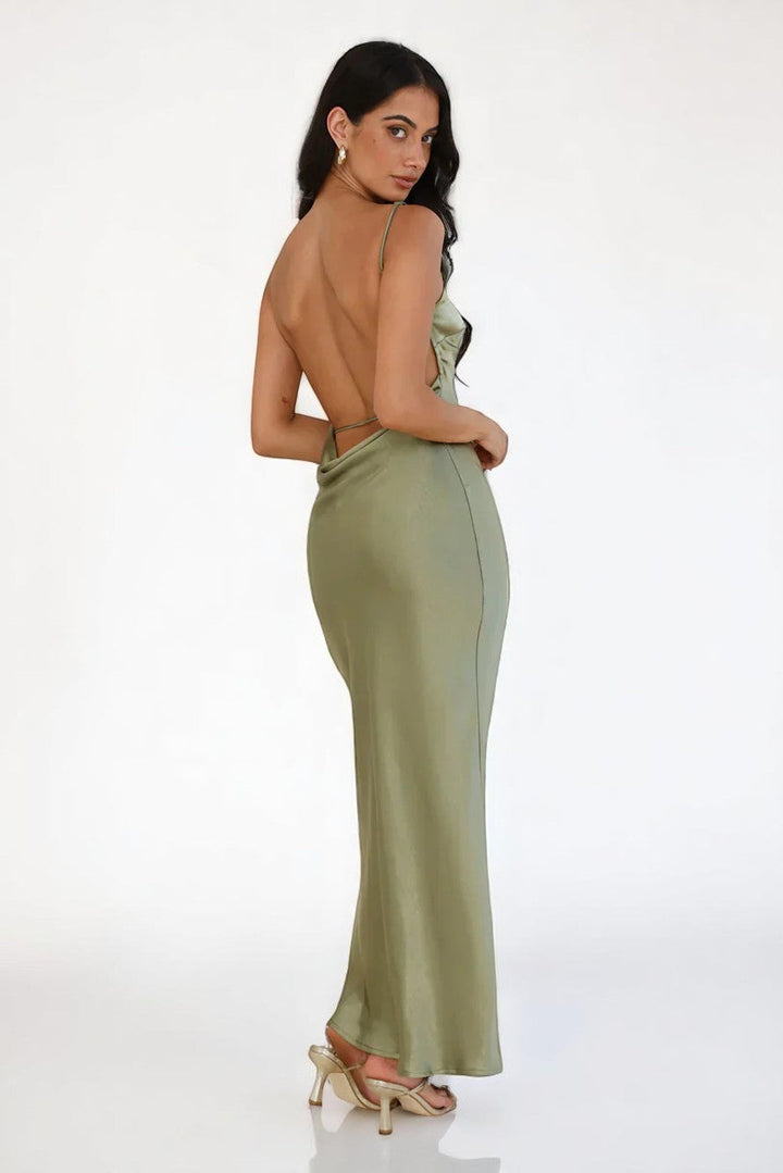 The Aurelia Satin Maxi Dress