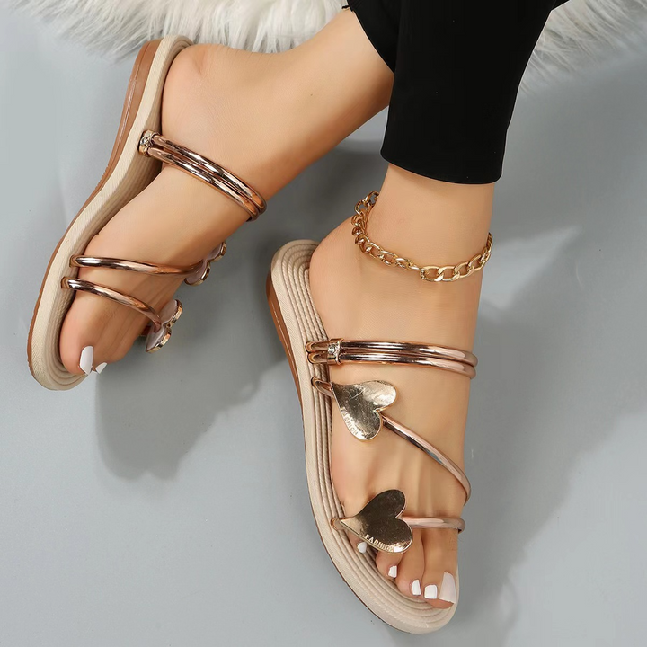 Rhane - Elegant Metallic Sandals