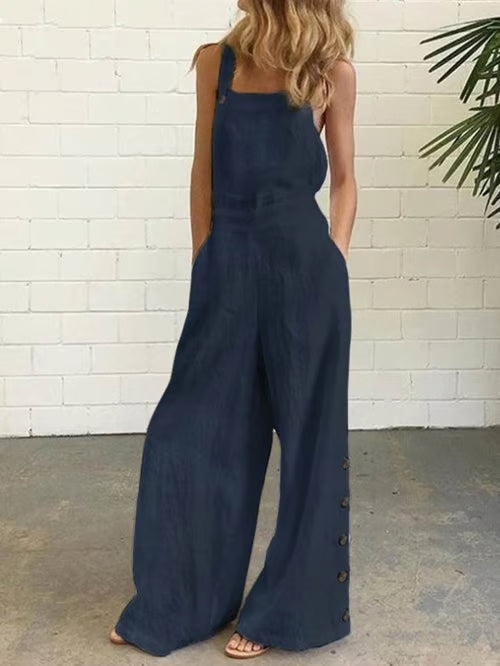 Sofía | Long Linen Jumpsuit