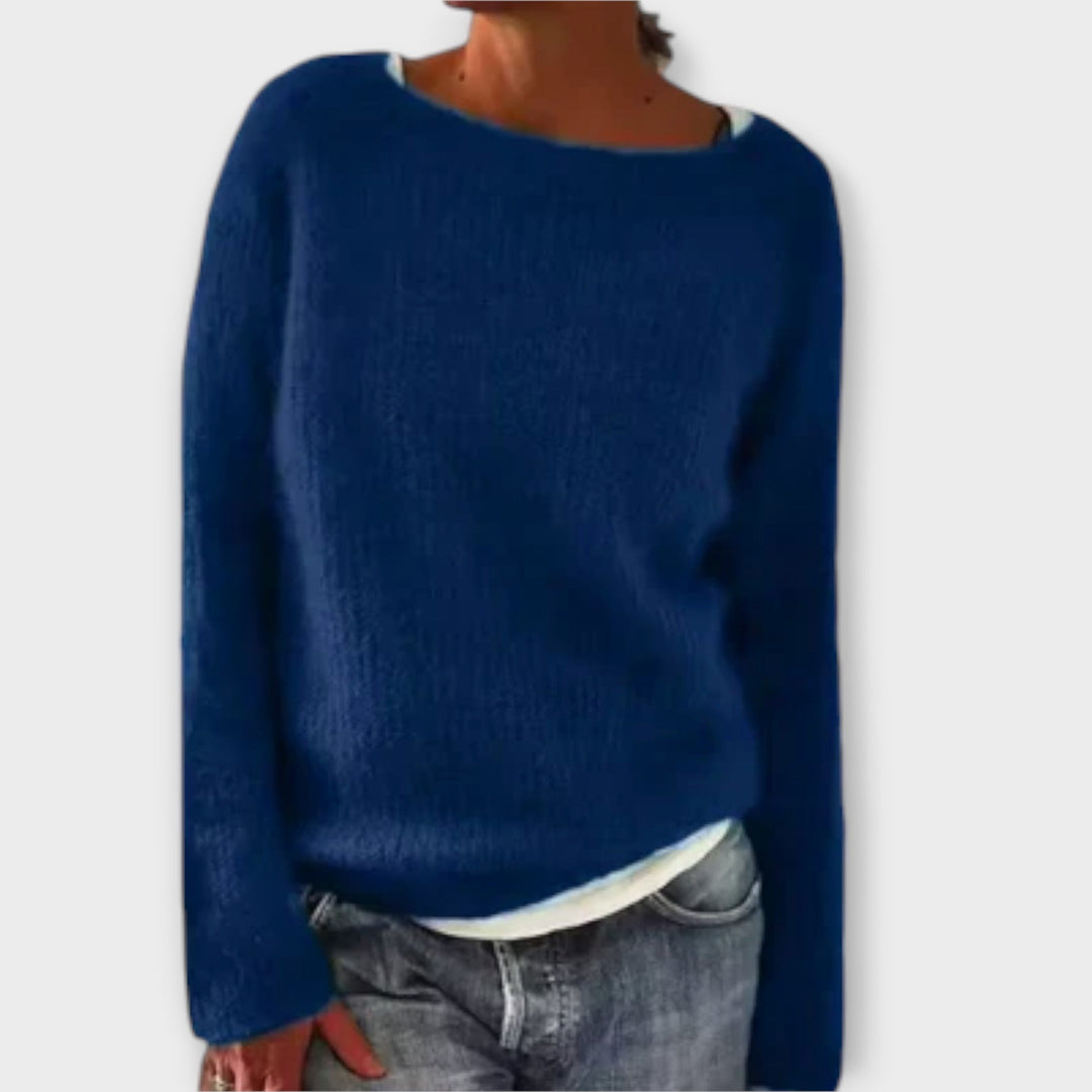 Regine – Solid Color Knit Sweater