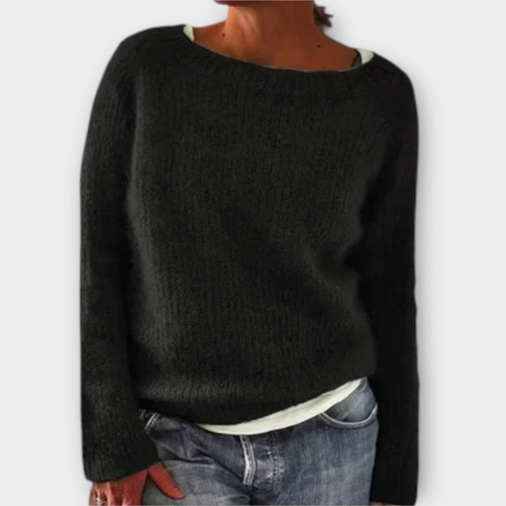 Regine – Solid Color Knit Sweater