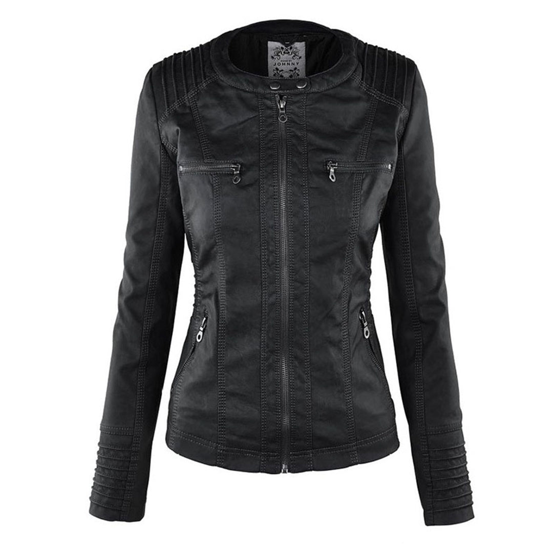 Olive™ - Waterproof Women's Leather Jacket with Hood