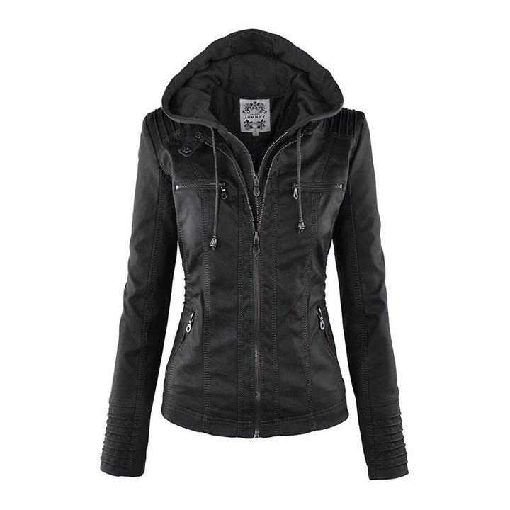 Olive™ - Waterproof Women's Leather Jacket with Hood