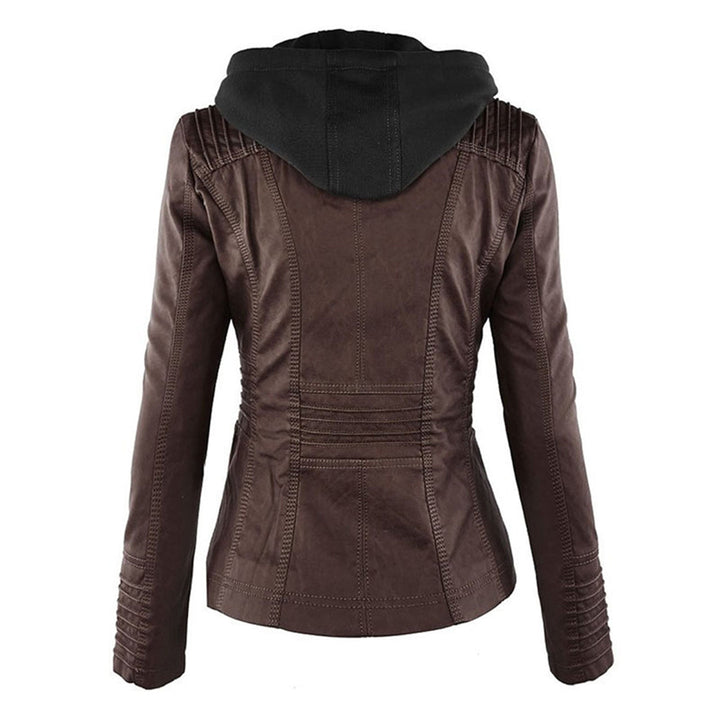Olive™ - Waterproof Women's Leather Jacket with Hood