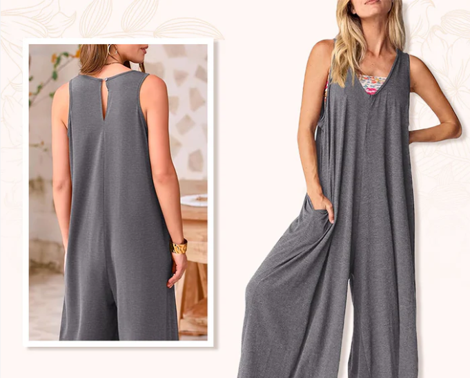 Juliette | Sleeveless Wide Leg Jumpsuit