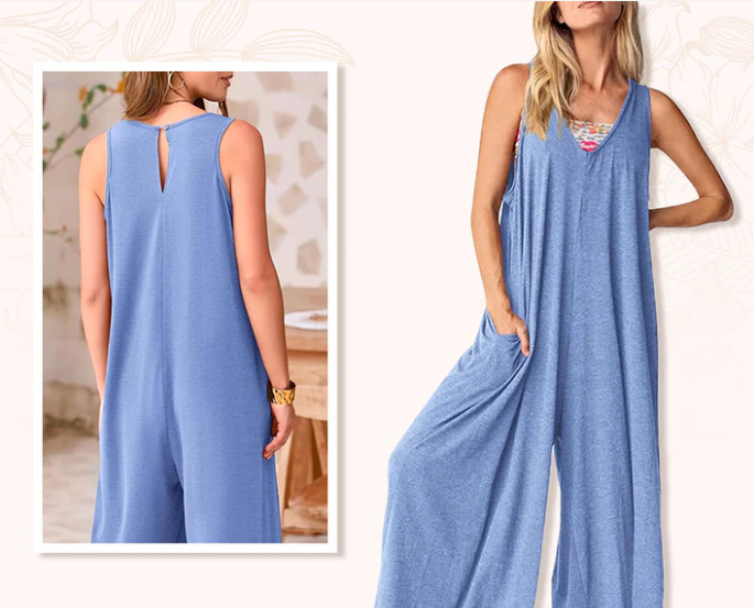 Juliette | Sleeveless Wide Leg Jumpsuit