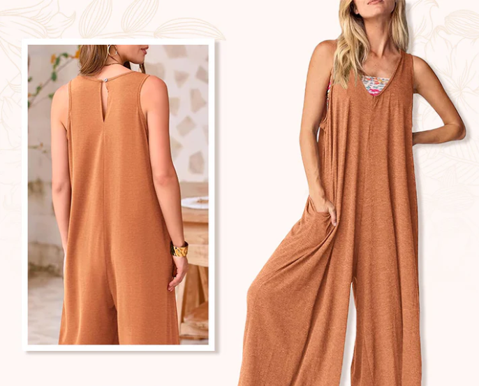 Juliette | Sleeveless Wide Leg Jumpsuit