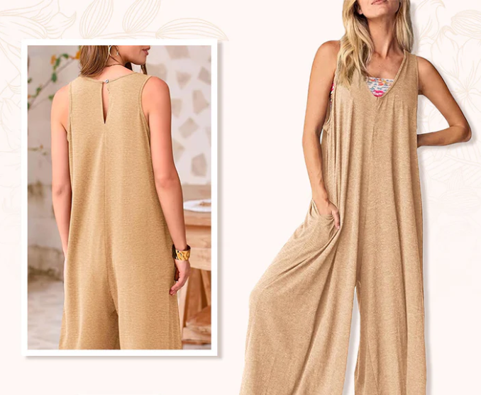 Juliette | Sleeveless Wide Leg Jumpsuit