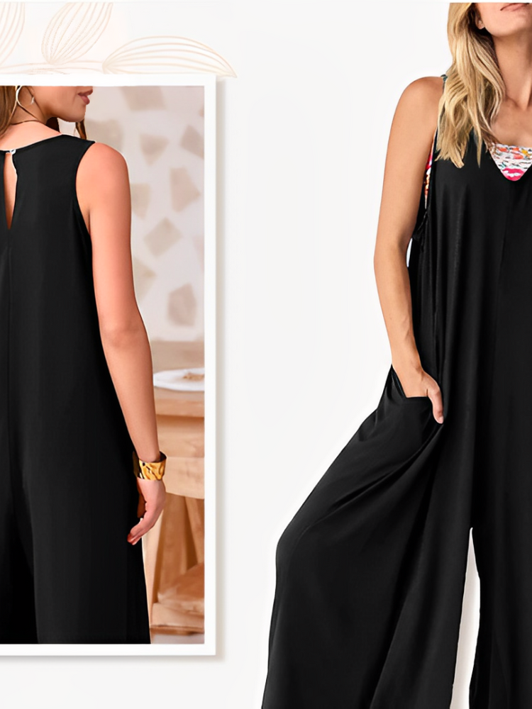 Juliette | Sleeveless Wide Leg Jumpsuit