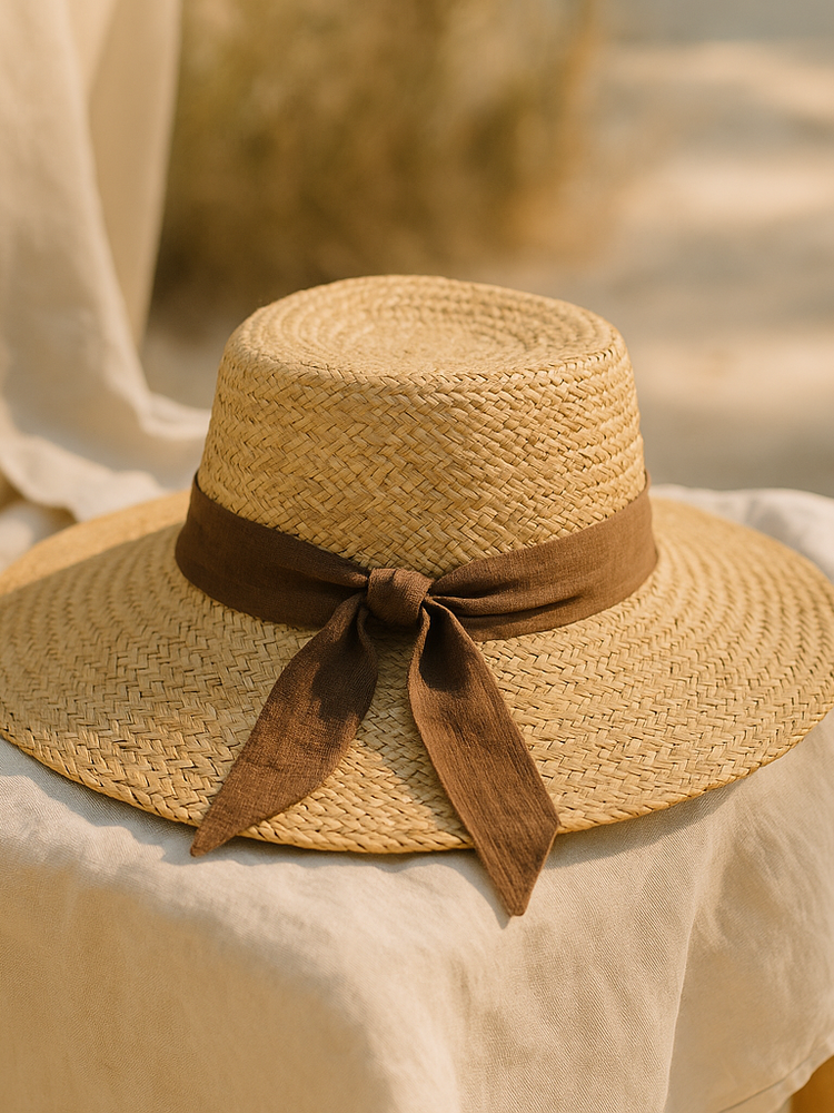 Elegant Summer Hat - Brown