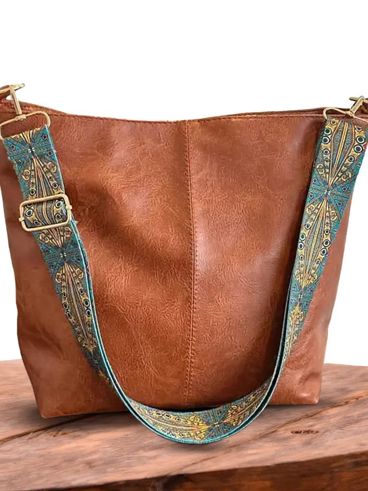 Alexis - Vintage Leather Bucket Bag for Daily Use