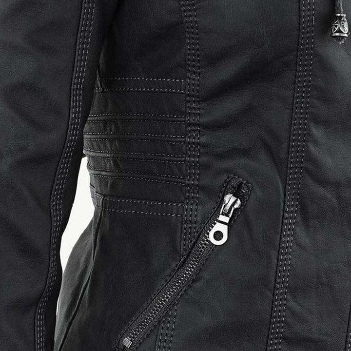 Olive™ - Waterproof Women's Leather Jacket with Hood