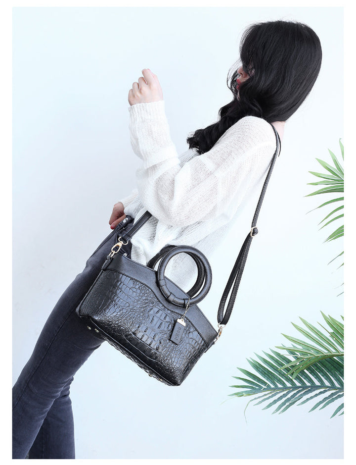 Oriana - Retro Gradient Crocodile Handbag