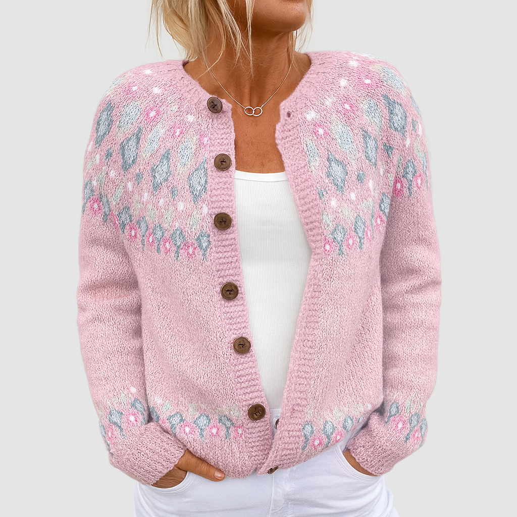 Alice | Loose-Knit Cardigan with Pattern