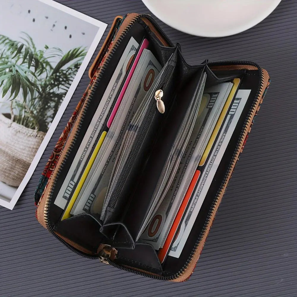 Julia - Boho floral crossbody wallet for women