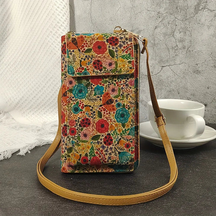 Julia - Boho floral crossbody wallet for women