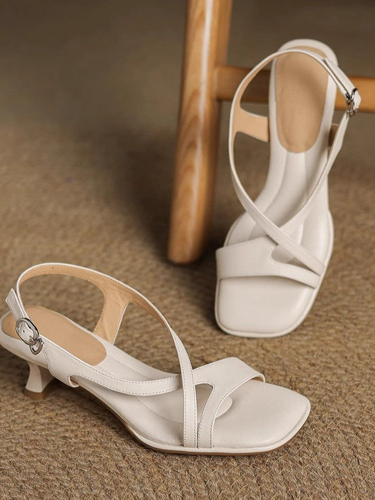 Savina Leather Heels