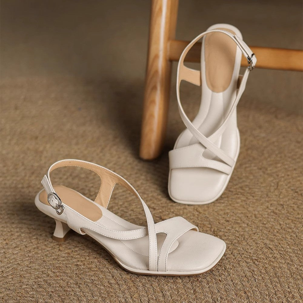 Savina Leather Heels