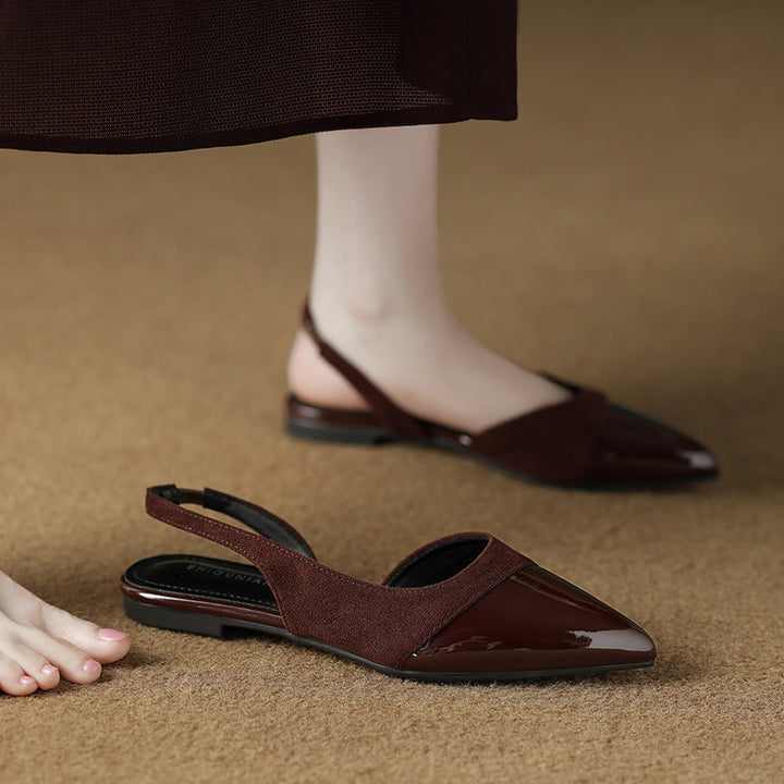 Cina Leather Slingbacks