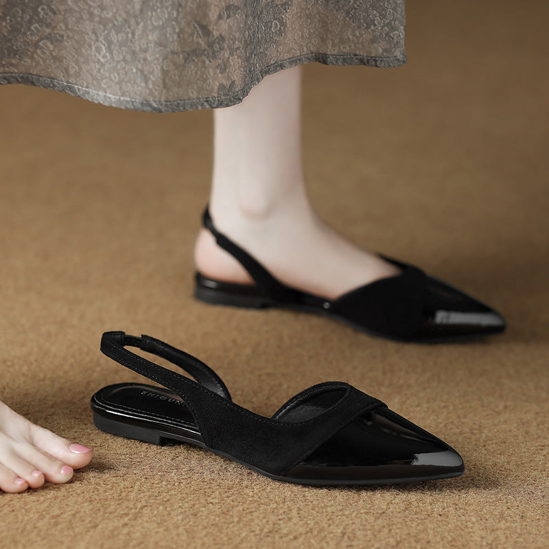 Cina Leather Slingbacks