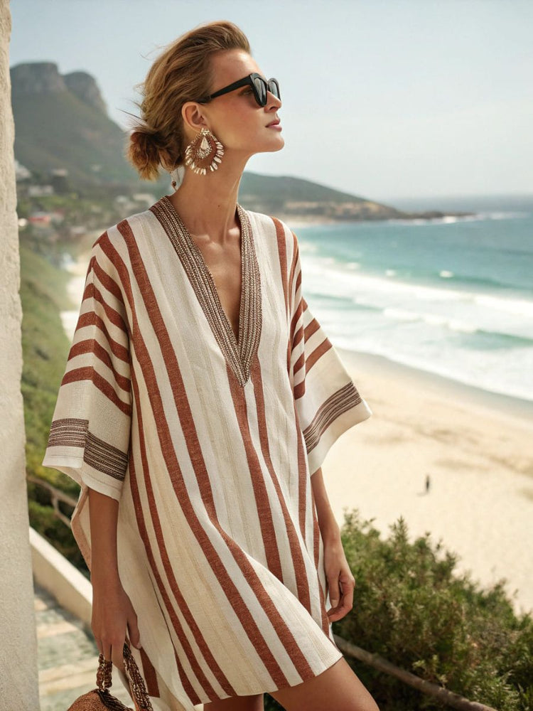 Mediterranean Linen Kaftan