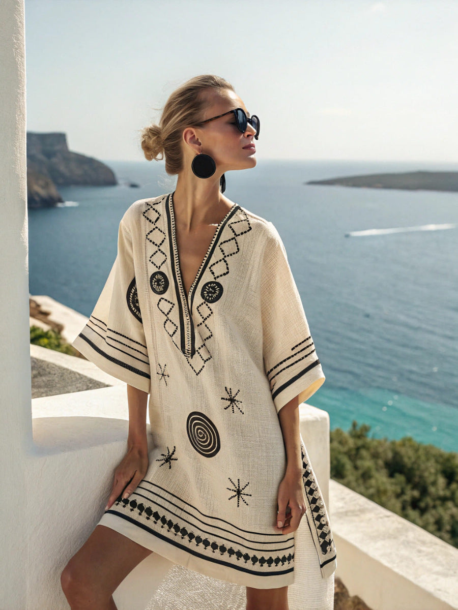 Exclusive embroidered kaftan