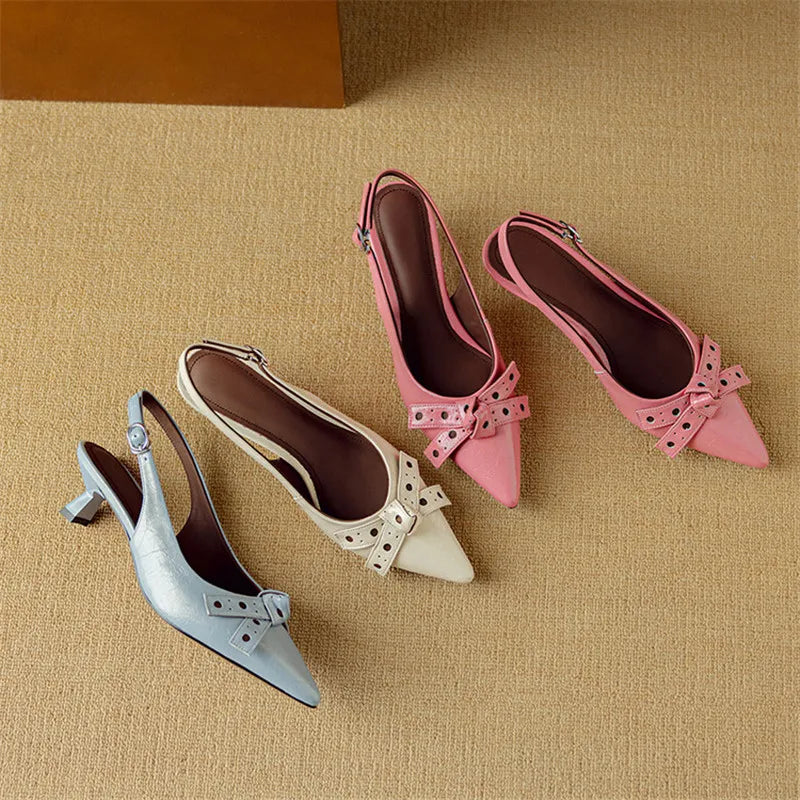 Leona Genuine Leather Heels