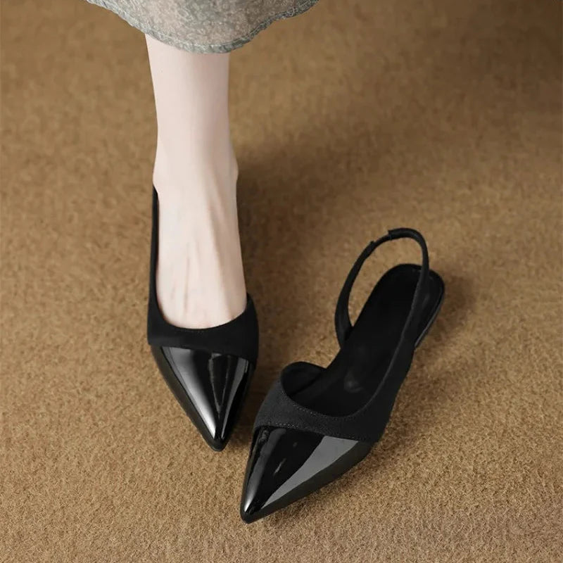 Cina Leather Slingbacks