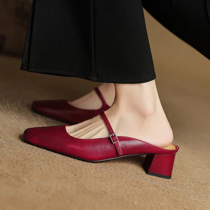 Maribel Leather Heels