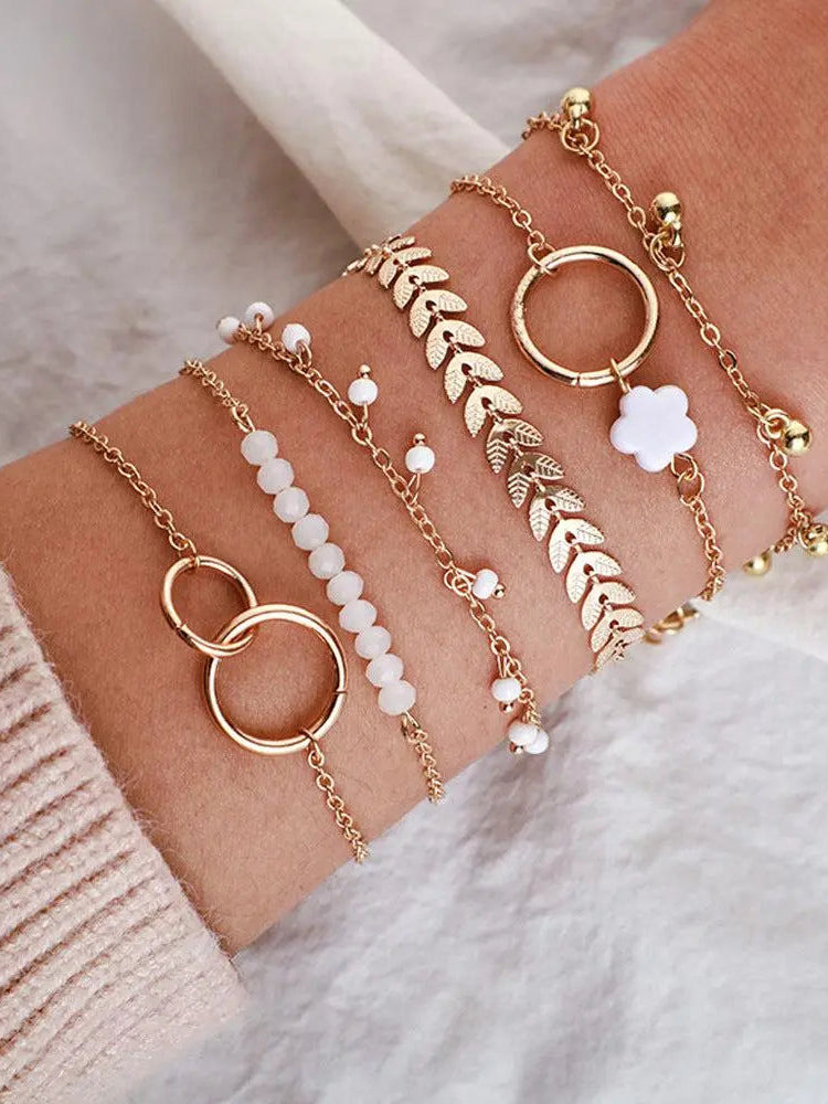 Pack of Boho Bracelets in Gold