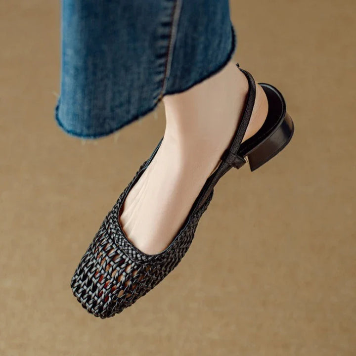 Connie Woven Leather Heels